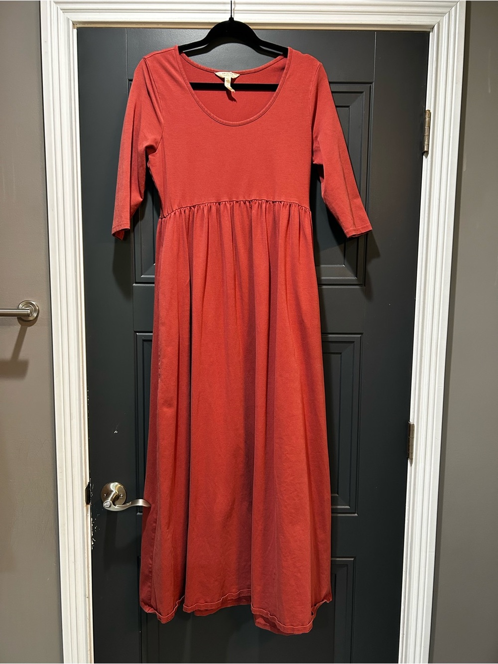 Matilda Jane Rust Red Midi Scoop Neck Dress
